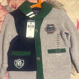 Ralph Lauren Navy and Gray Kids' Jacket/sweater size 3t boys brand new